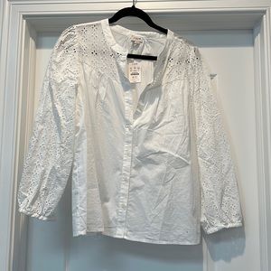 New with tags J. Crew eyelet top